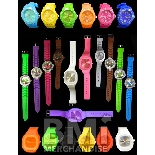 COLORFUL RUBBER BAND WATCH ASSORTMENT